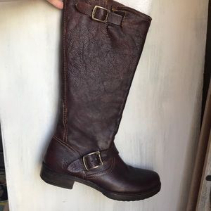 Frye Veronica Slouch Boots Dark Brown size 8